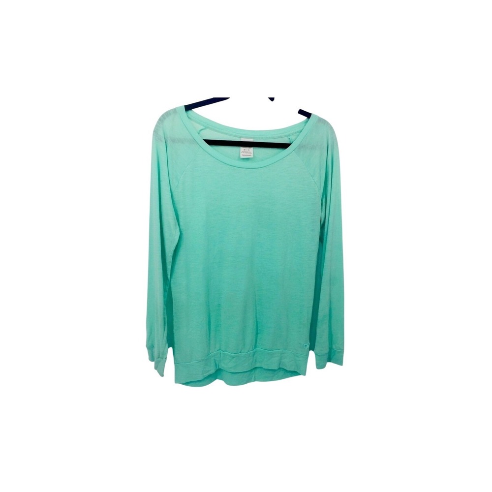 Pink women's mint green crew neck top XS